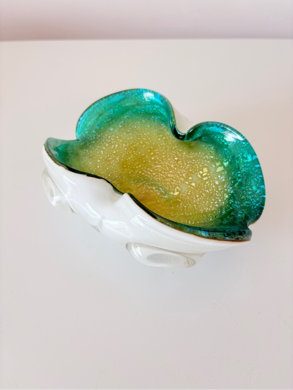Vintage Murano Art Glass Dish MCM Mid Century